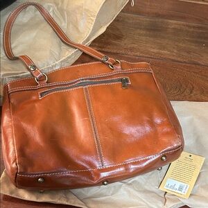 Patricia Nash Tan Leather Shoulder Bag